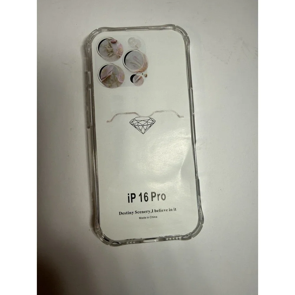 Flower Silicone Case For iPhone 16 Pro Clear Card Slot Cover